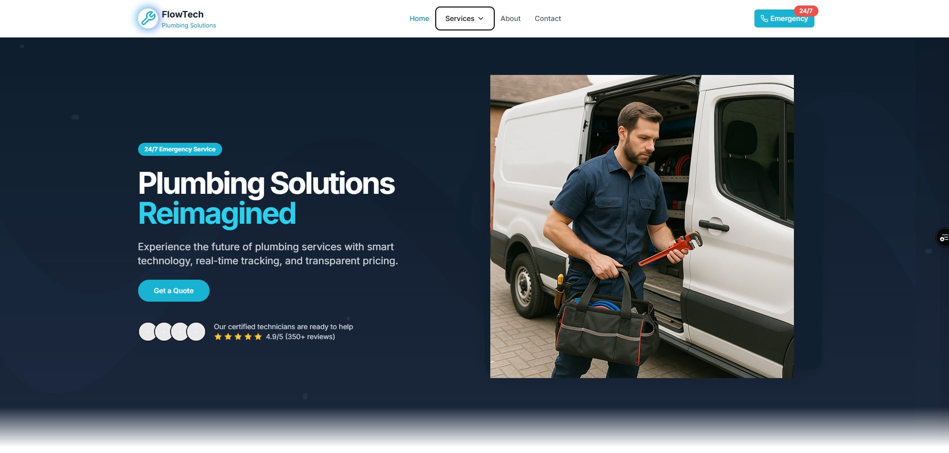 Adelaide plumbing business website design